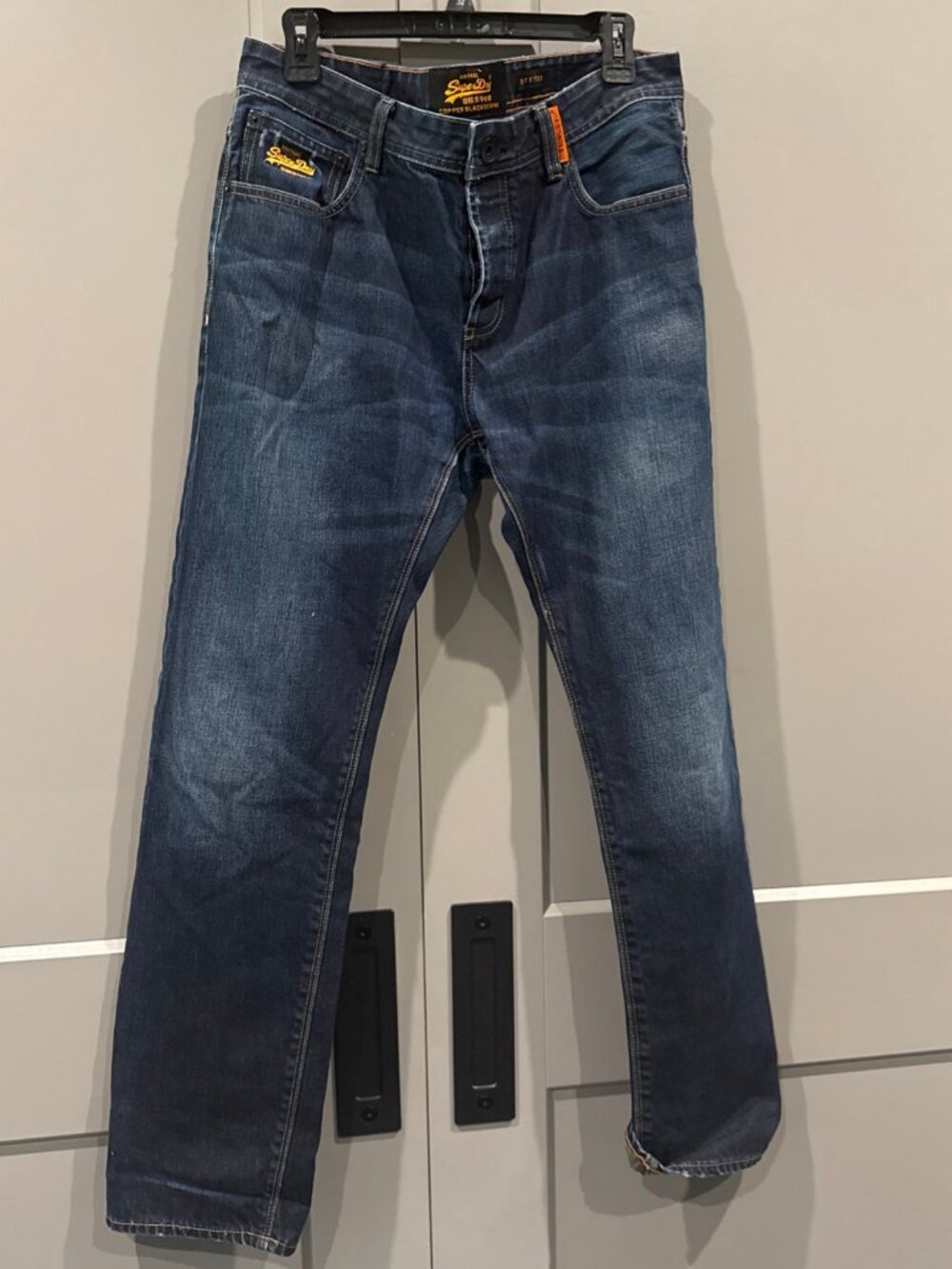 SUPERDRY OFFICER Regular Selvedge Jeans Men Size W34L32 DZ2472